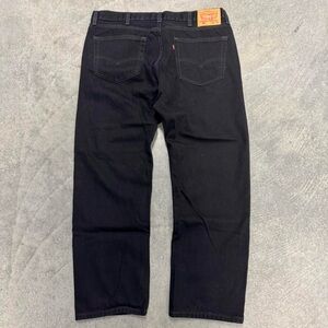 Levi's Men's Dark Black Straight Jeans